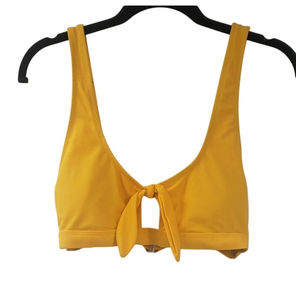 OLD NAVY Yellow Bow Front Bikini Top Womens Size Small S